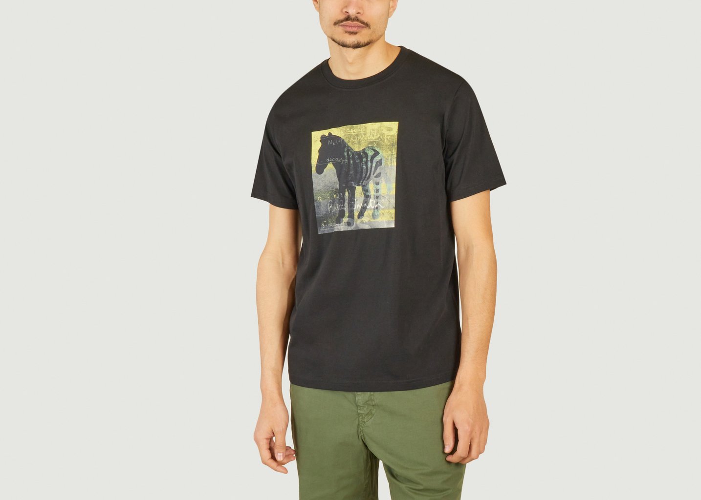L'exception Tee Shirt Zebra Square Noir PS By PAUL SMITH
