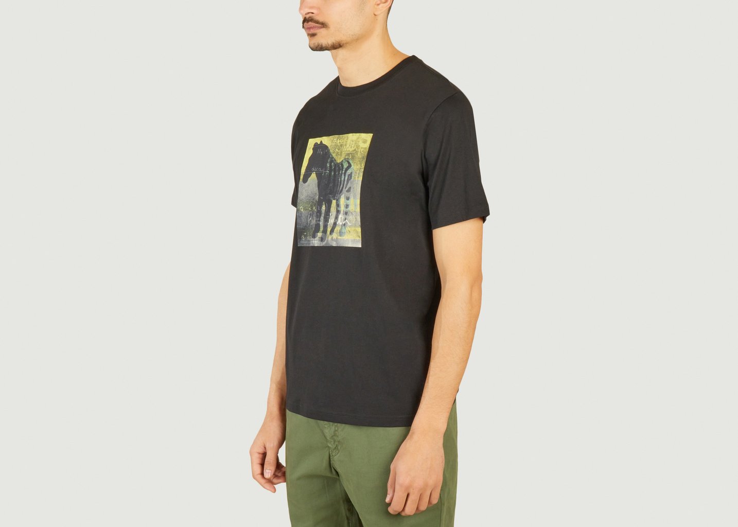 L'exception Tee Shirt Zebra Square Noir PS By PAUL SMITH