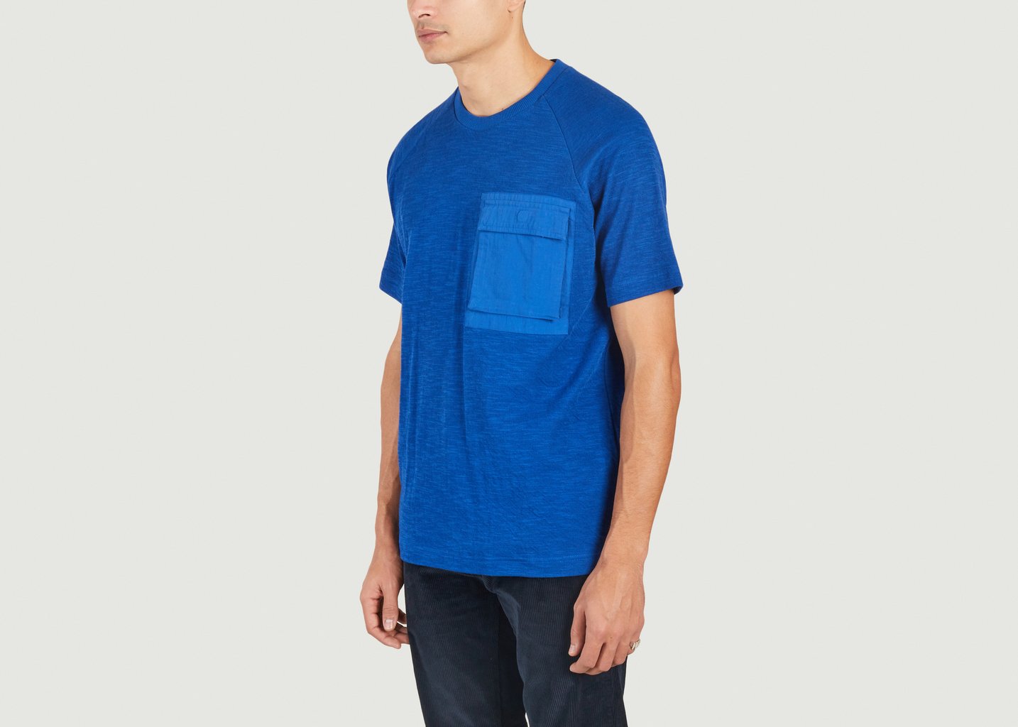 L'exception Teeshirt Oversize à Manches Courtes Bleu Knowledge Cotton Apparel