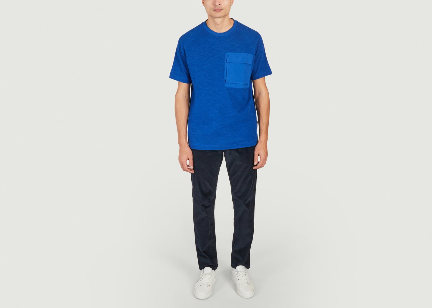 L'exception Teeshirt Oversize à Manches Courtes Bleu Knowledge Cotton Apparel