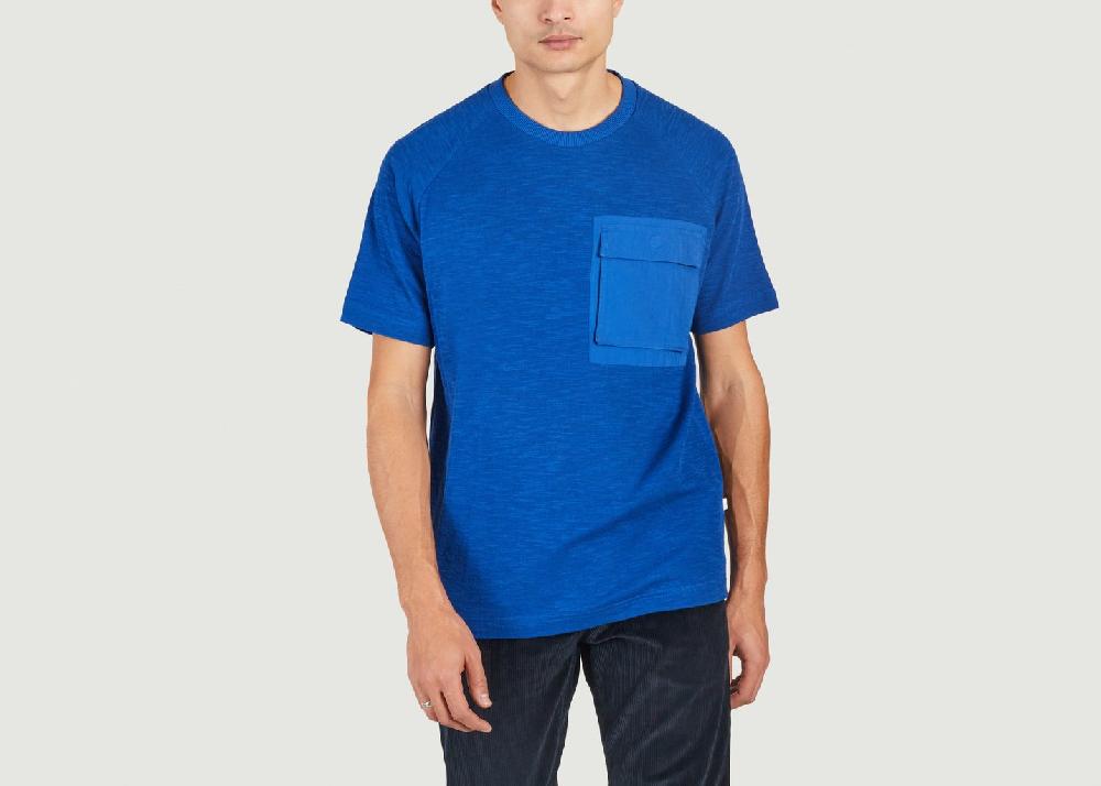 l'exception Teeshirt oversize à manches courtes Bleu Knowledge Cotton Apparel