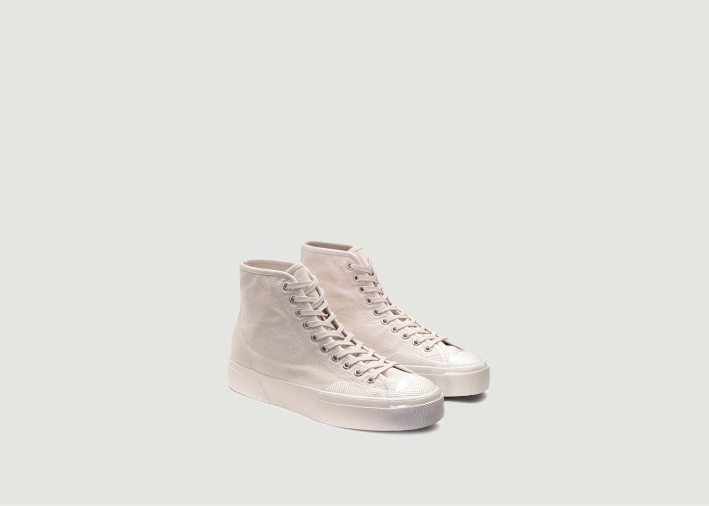 L'exception Tennis Haute En Coton Artifact Selvedge Duck Blanc Superga