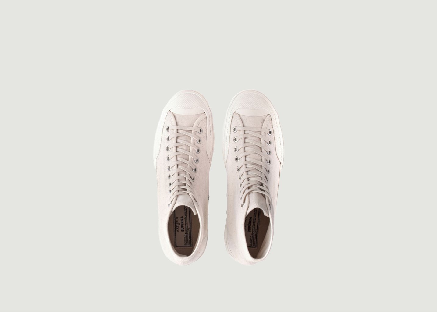 L'exception Tennis Haute En Coton Artifact Selvedge Duck Blanc Superga