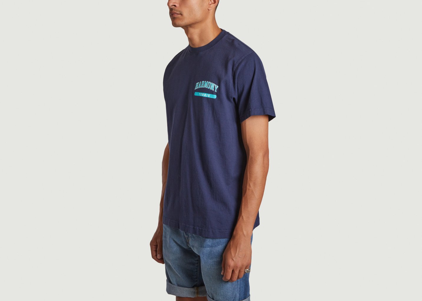 L'exception Tennis Tee En Coton Bleu Marine Harmony