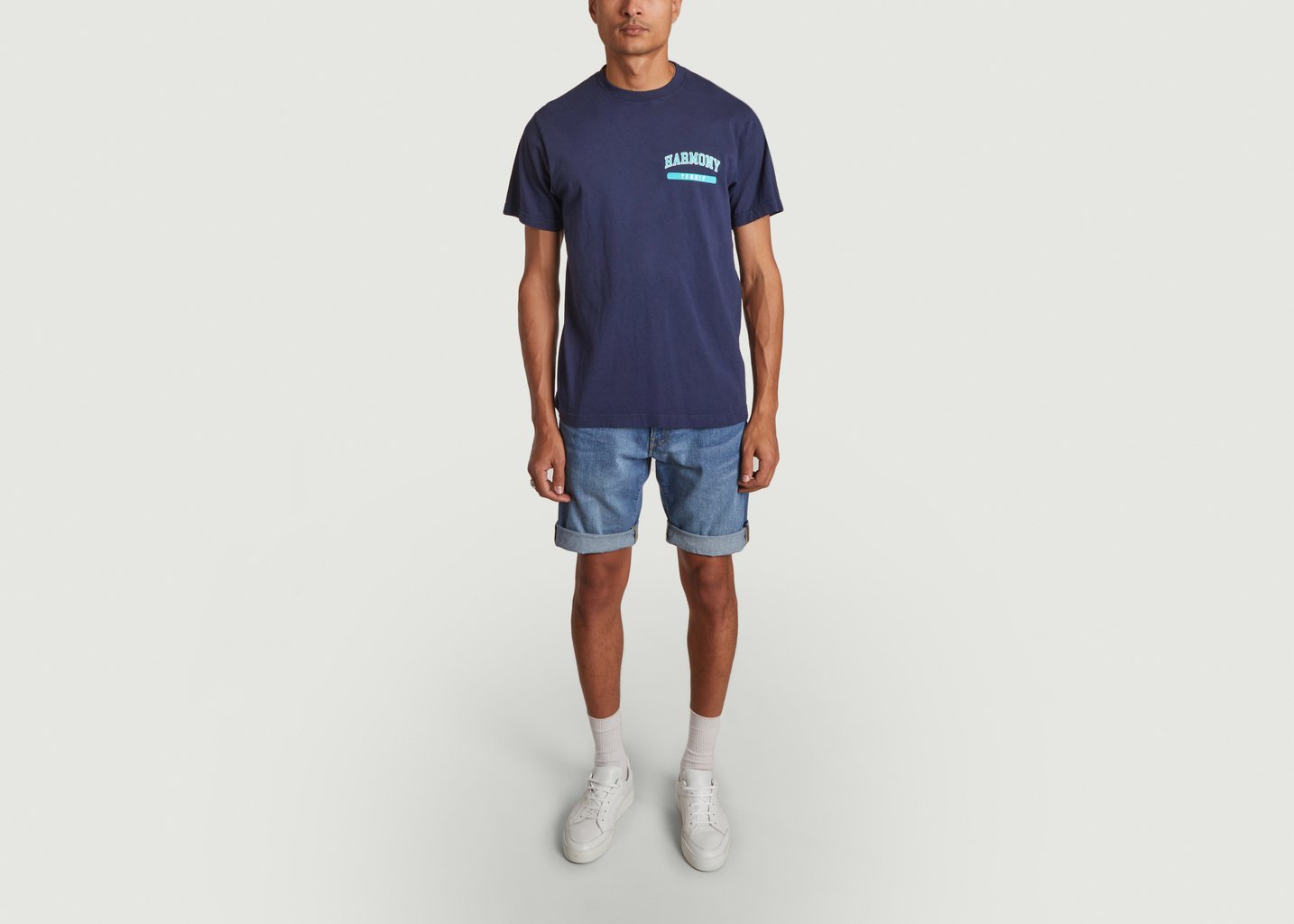 L'exception Tennis Tee En Coton Bleu Marine Harmony