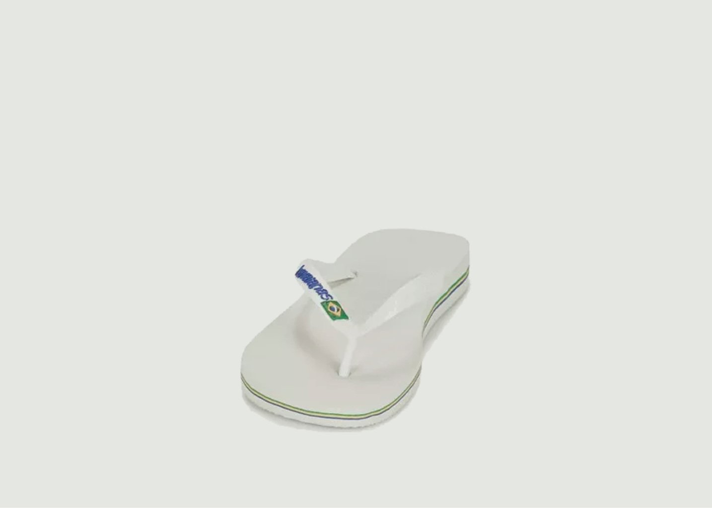 L'exception Tongs Avec Drapeau Brasil Logo Blanc Havaianas