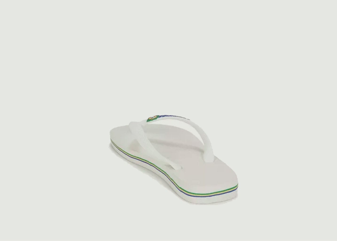 L'exception Tongs Avec Drapeau Brasil Logo Blanc Havaianas