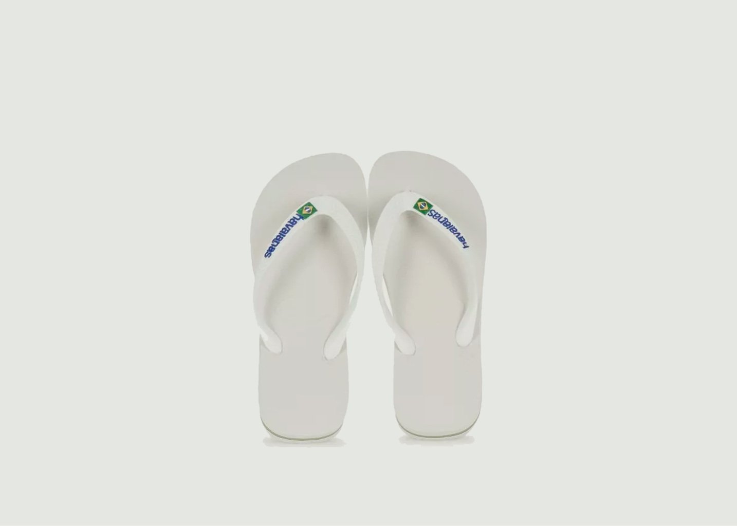 L'exception Tongs Avec Drapeau Brasil Logo Blanc Havaianas