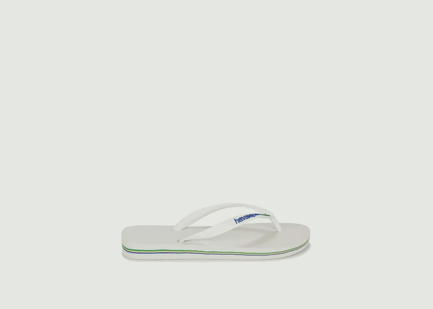 l'exception Tongs avec drapeau Brasil Logo Blanc havaianas