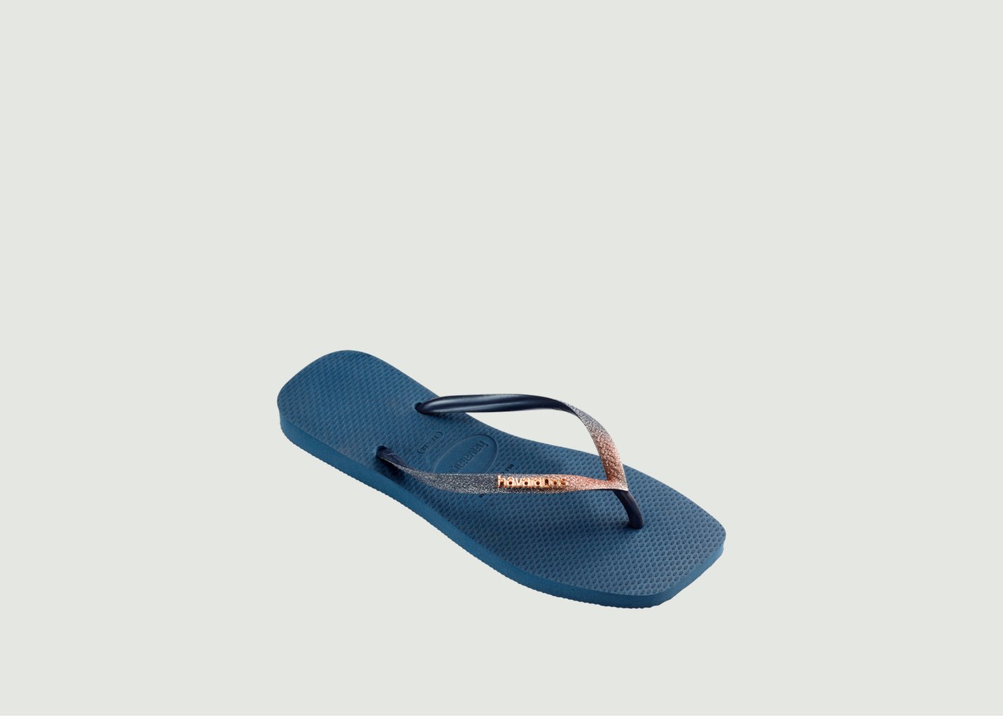 L'exception Tongs Avec Lanière Pailletée Square Glitter Indigo Havaianas