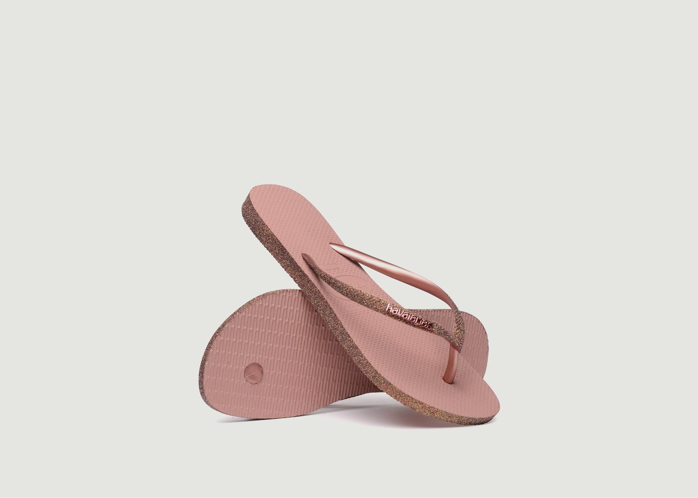 L'exception Tongs Slim Sparkle II à Paillettes Rose Havaianas
