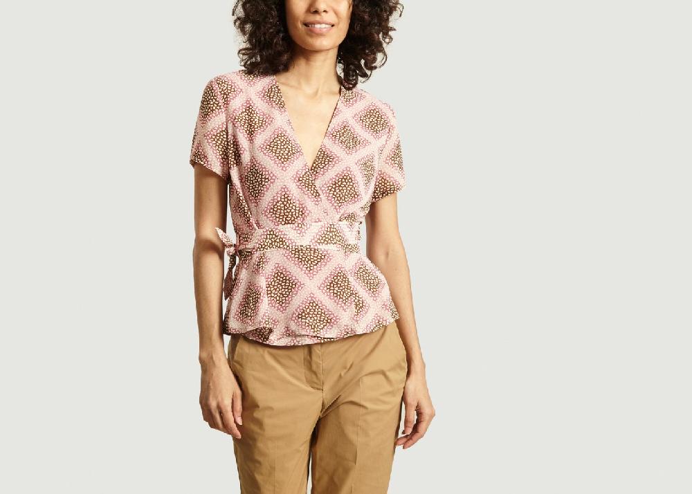 l'exception Top cache coeur manches courtes Klea Rose Samsoe & Samsoe