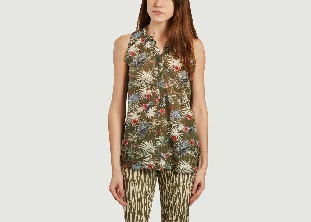 l'exception Top Horna imprimé Hawaii army Khaki Hartford