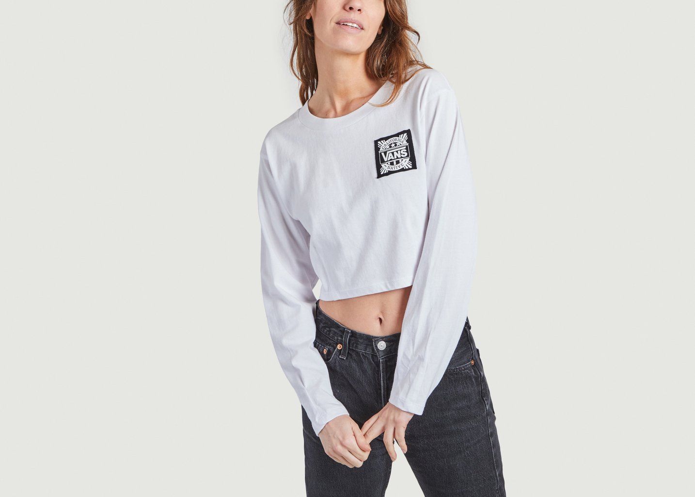 l'exception Top Manches Longues California Native Blanc Vans