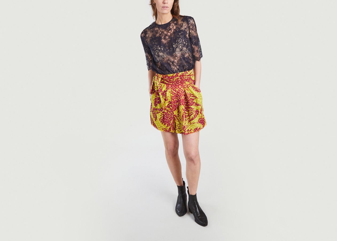 L'exception Top Martial Dentelle Bleu Marine Roseanna