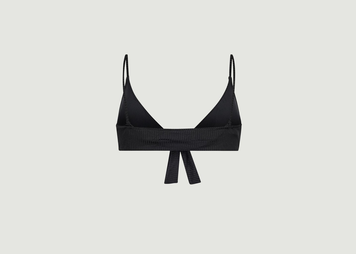 L'exception Top N°6 Noir Rayé Satiné Noir Posidonie