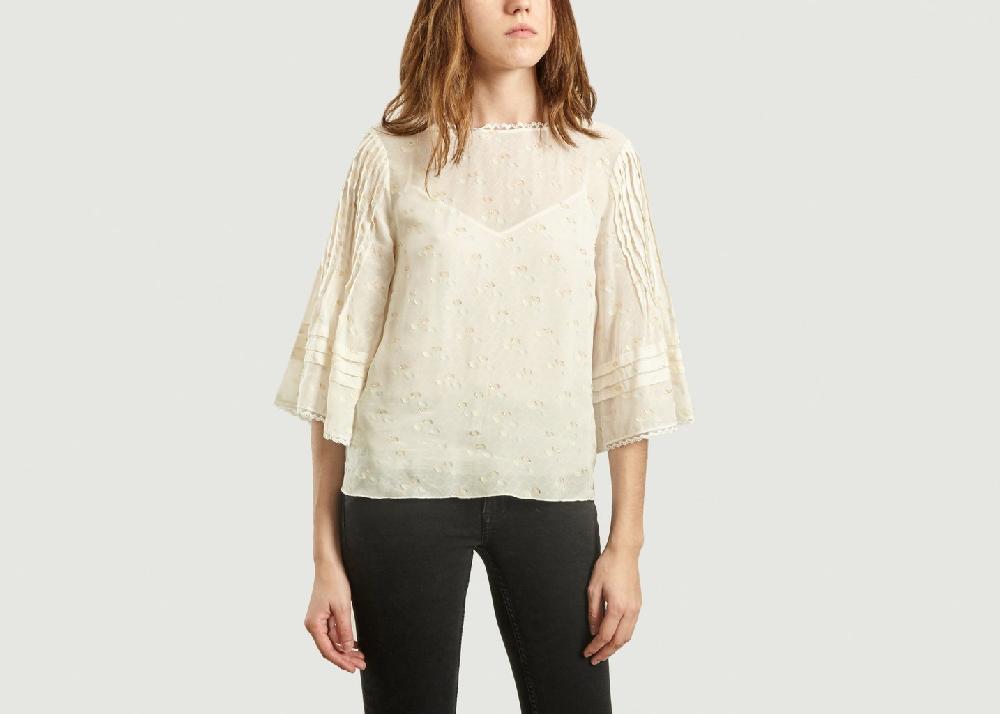 l'exception Top Plumetis Manches 3/4 Ecru See by Chloé