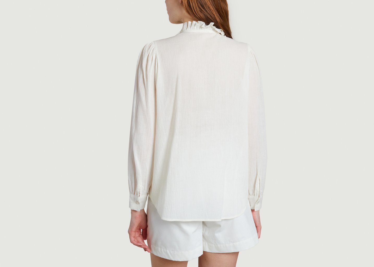 L'exception Top Tamia Crinkle Ecru Petite Mendigote Paris