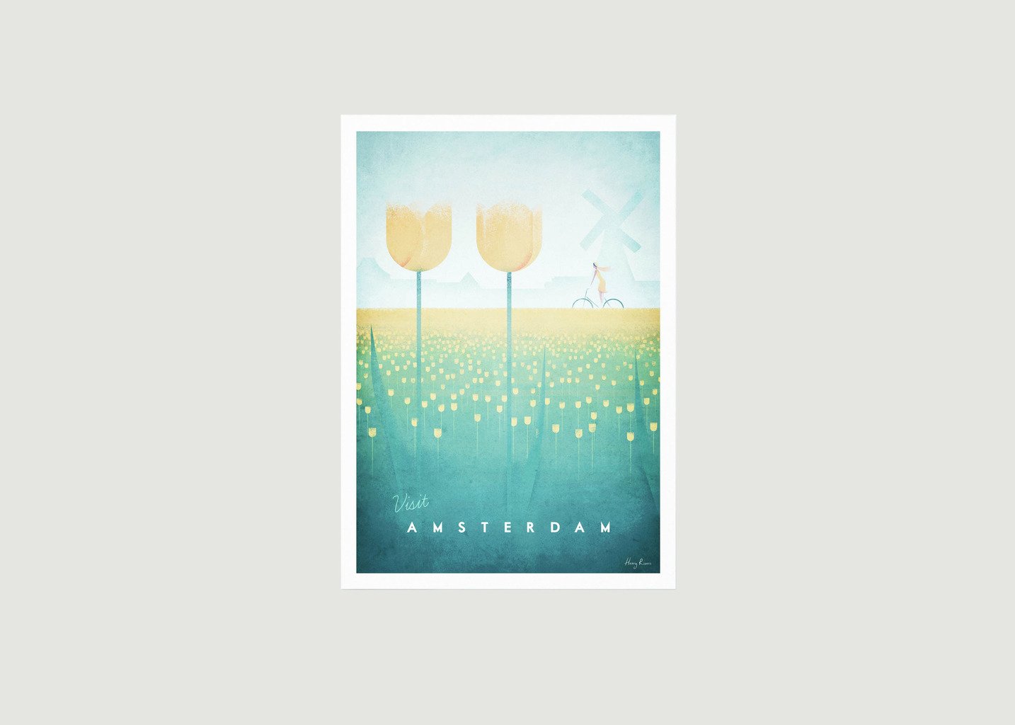 l'exception Travel Poster Amsterdam A2 Jaune Travel Poster co