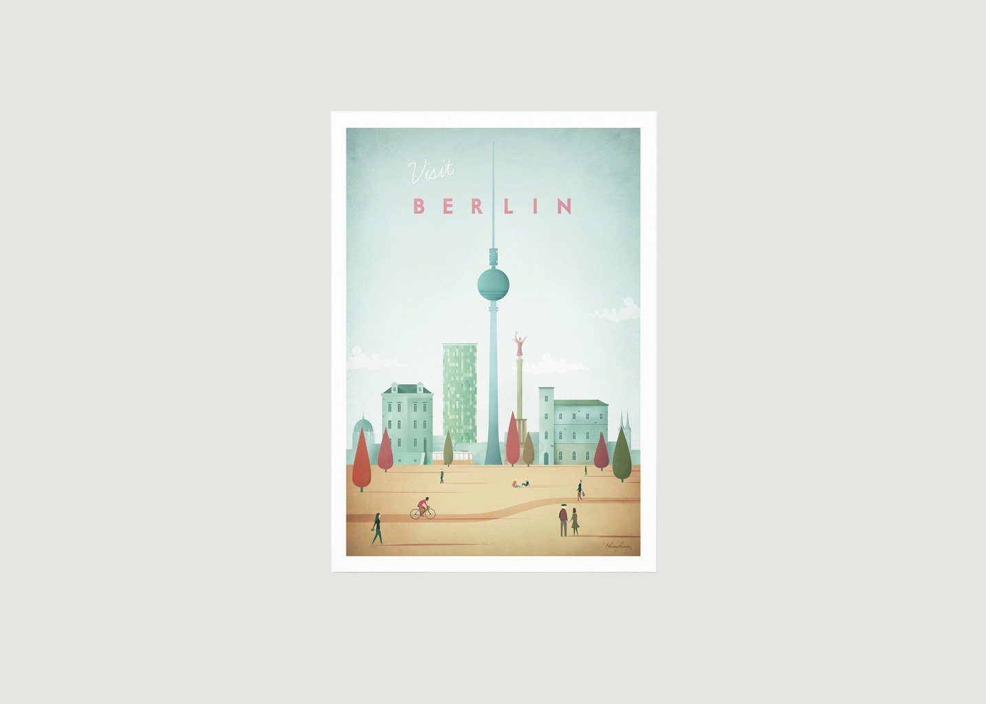 l'exception Travel Poster Berlin A2 Beige Travel Poster co