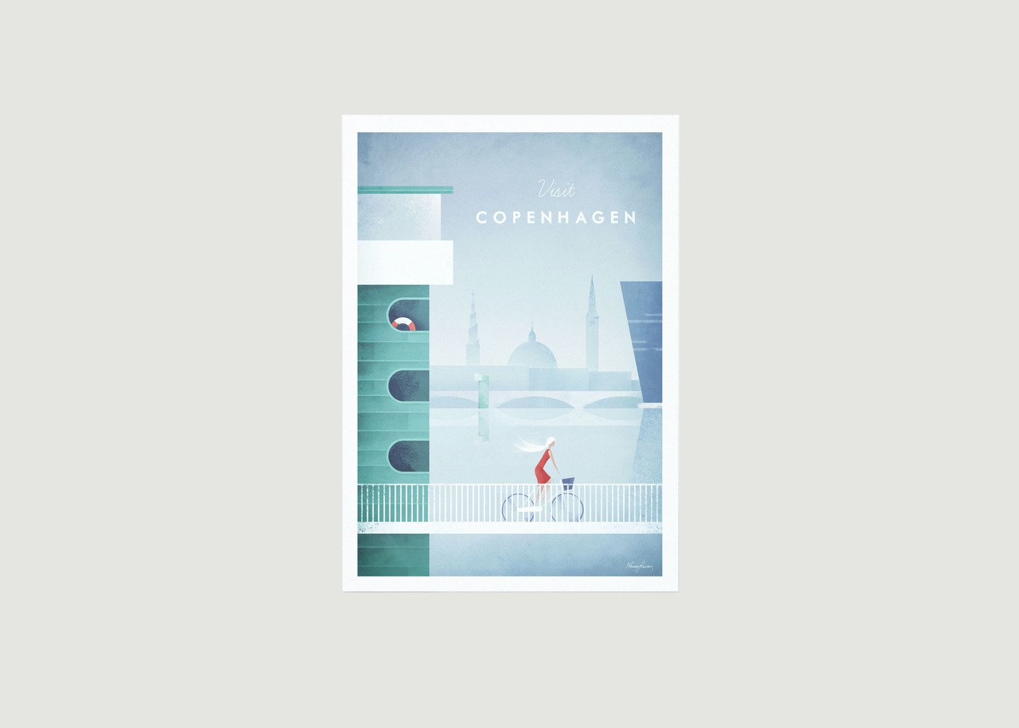 l'exception Travel Poster Copenhagen A2 Blanc Travel Poster co