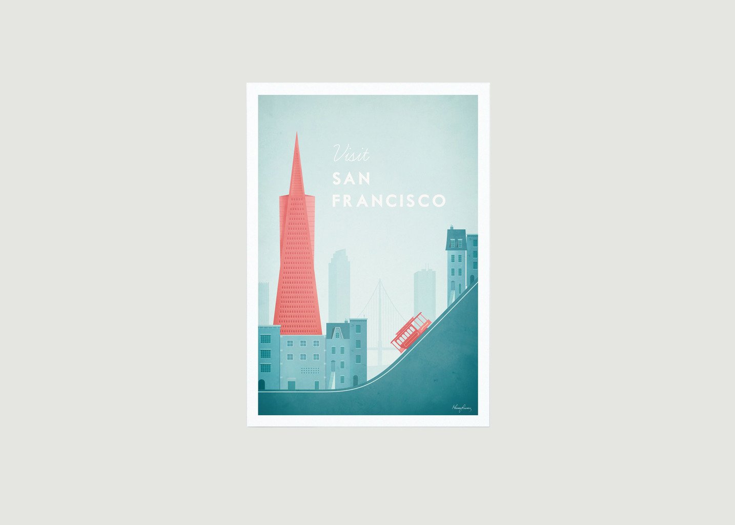 l'exception Travel Poster San Francisco A2 Rouge Travel Poster co
