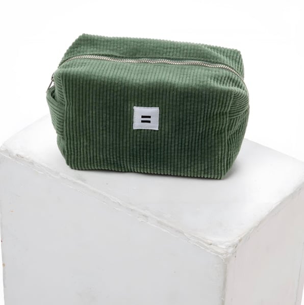 L'exception Trousse De Toilette Vert Foncé Côtelé Paris