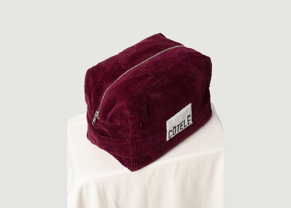 L'exception Trousse De Toilette XL Prune Côtelé Paris