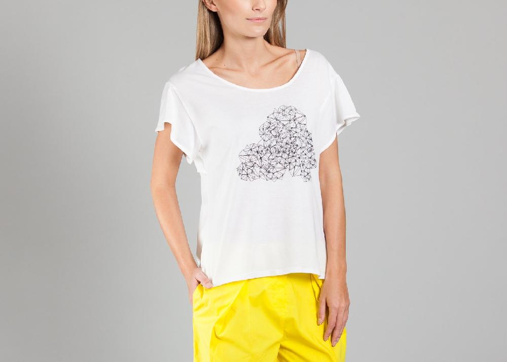 L'exception Tshirt Galaxie Cloud Blanc Raphaëlle H'Limi
