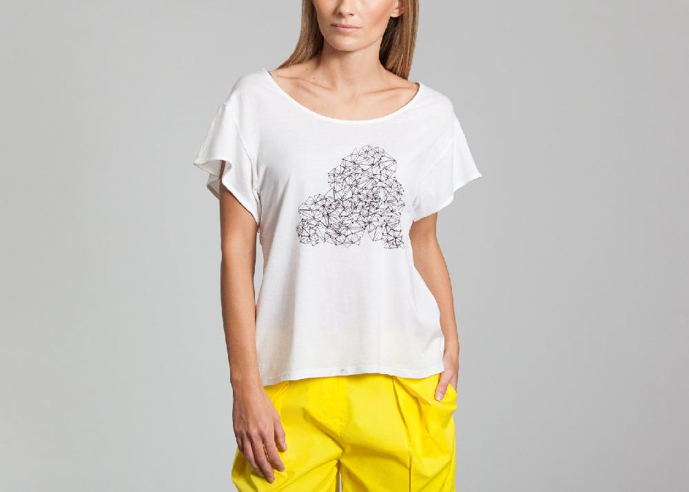 l'exception Tshirt Galaxie Cloud Blanc Raphaëlle H'Limi