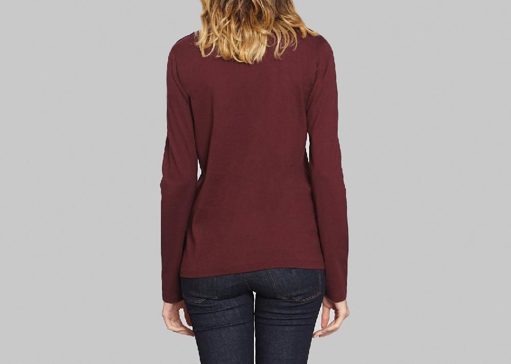 L'exception Tshirt Marinière Manches Longues Bordeaux Petit Bateau