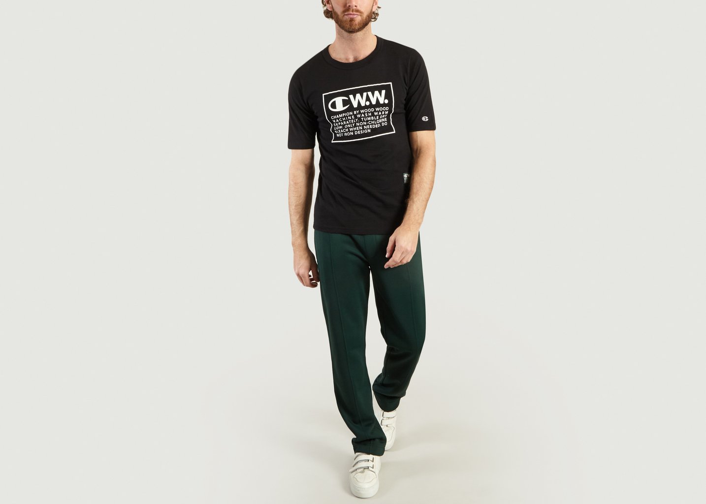 L'exception Tshirt MC Rick Oversize Logo Champion X Wood Wood Noir Champion