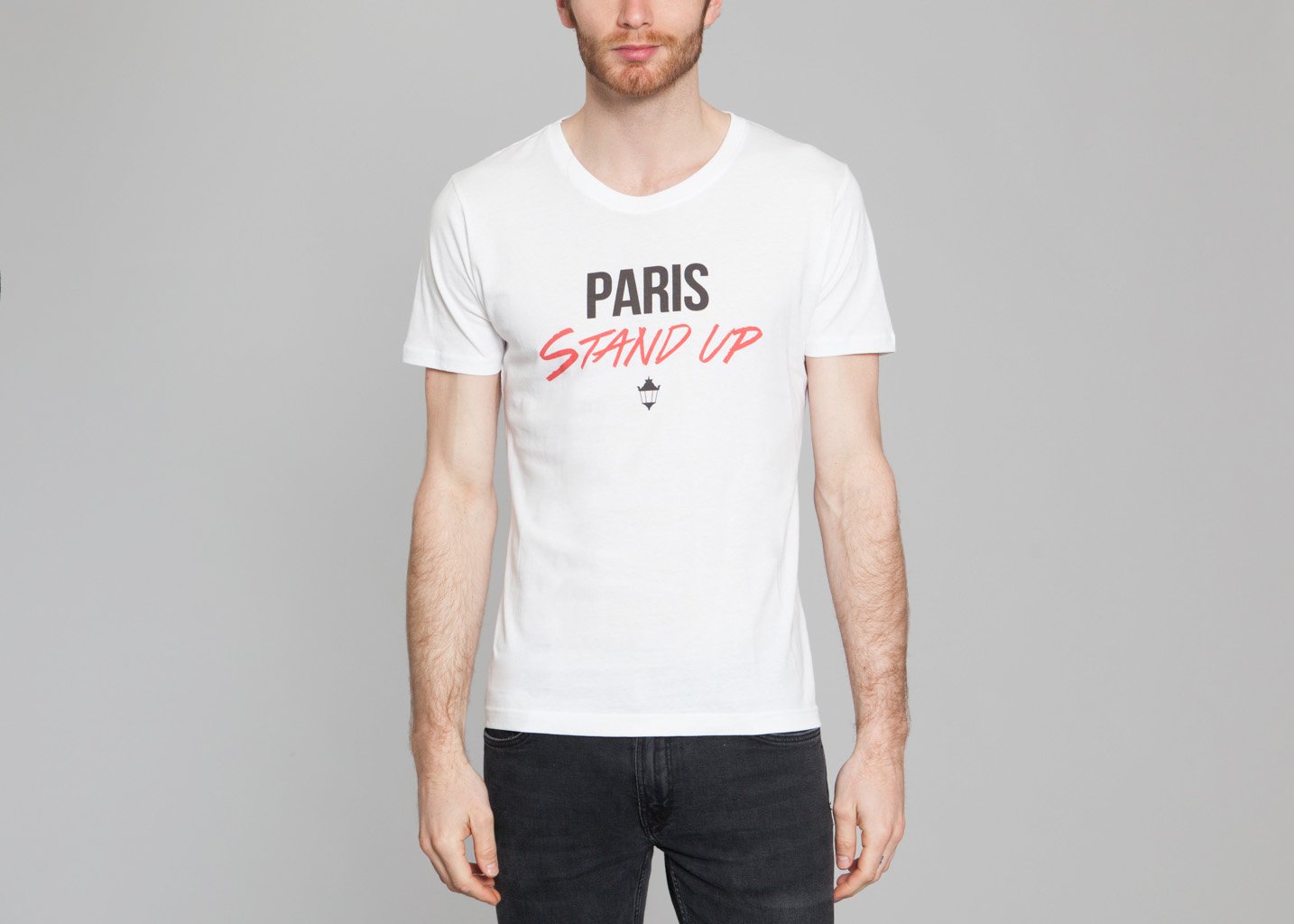 L'exception Tshirt Paris Stand Up Blanc Nous Sommes à Paris