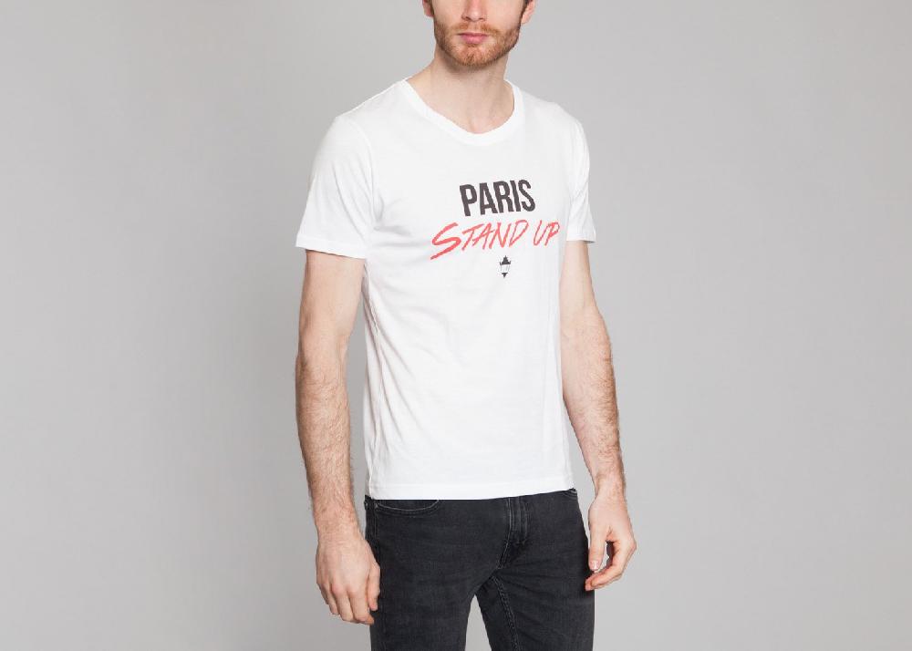 L'exception Tshirt Paris Stand Up Blanc Nous Sommes à Paris