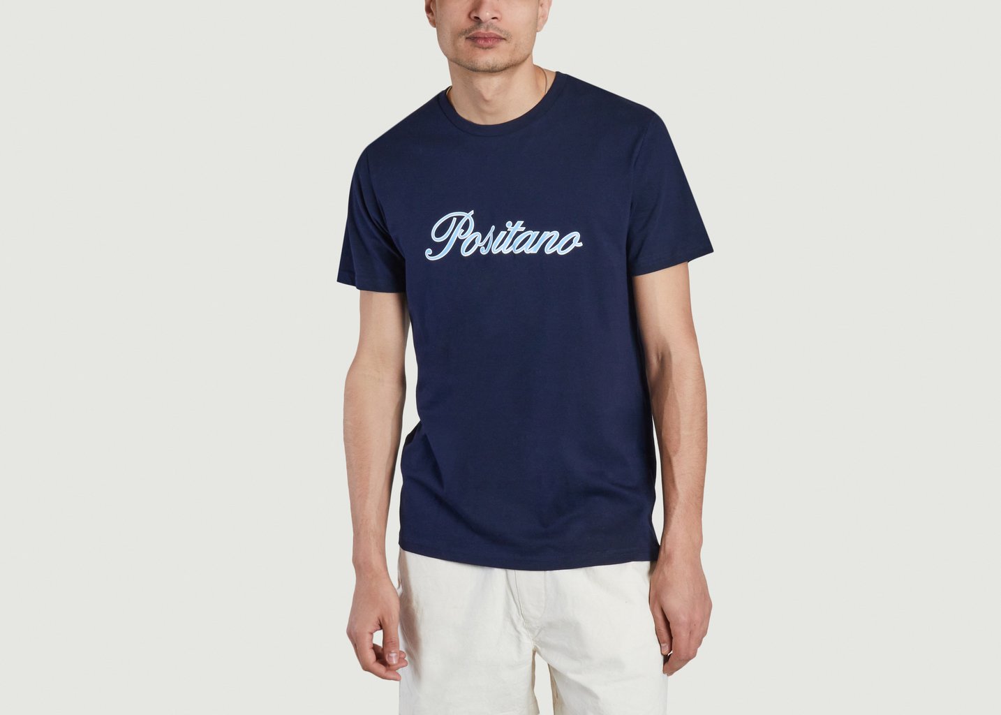 L'exception Tshirt Positano Italic Bleu Marine Harmony