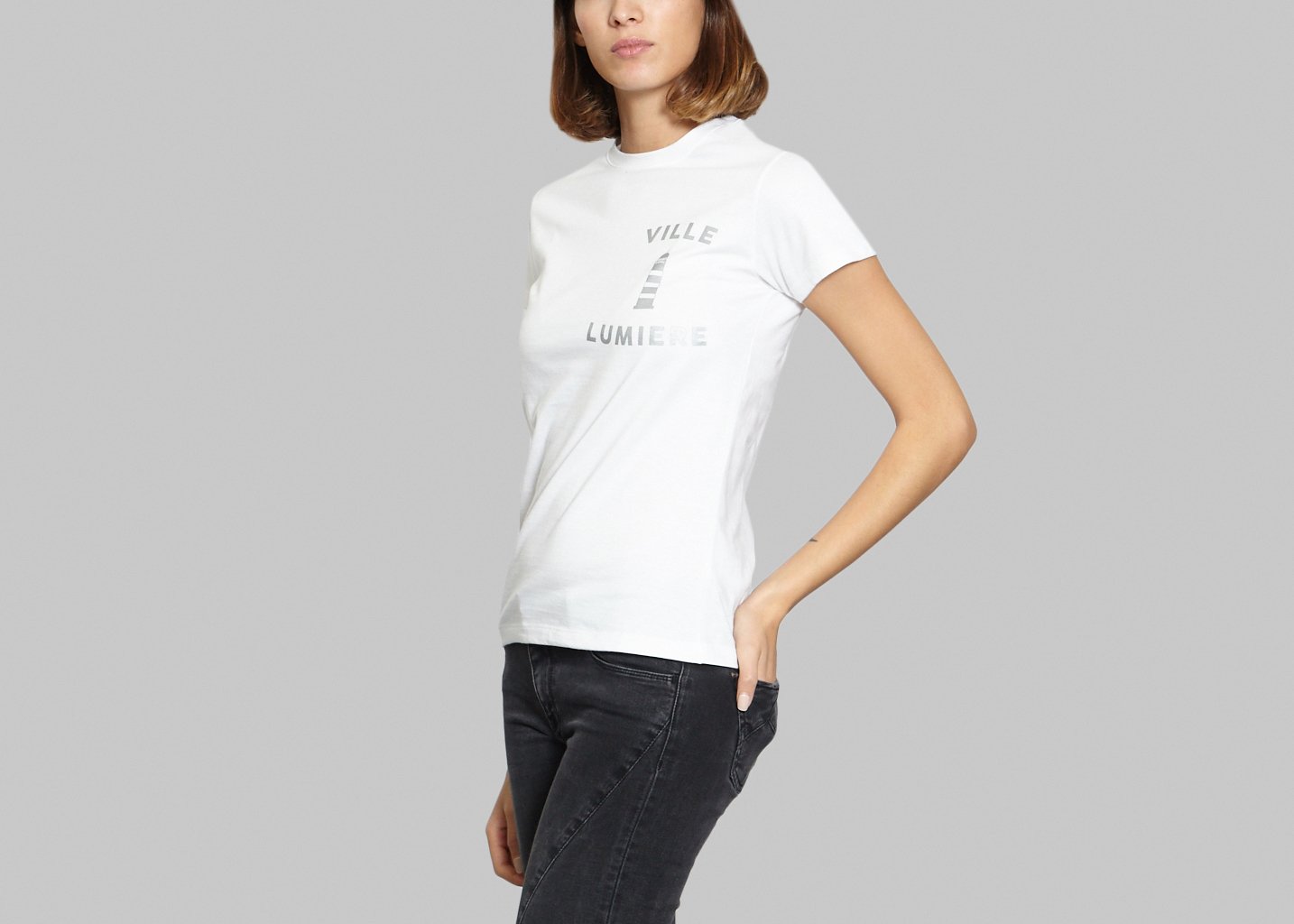 L'exception Tshirt Ville Lumière Blanc Ville Lumière