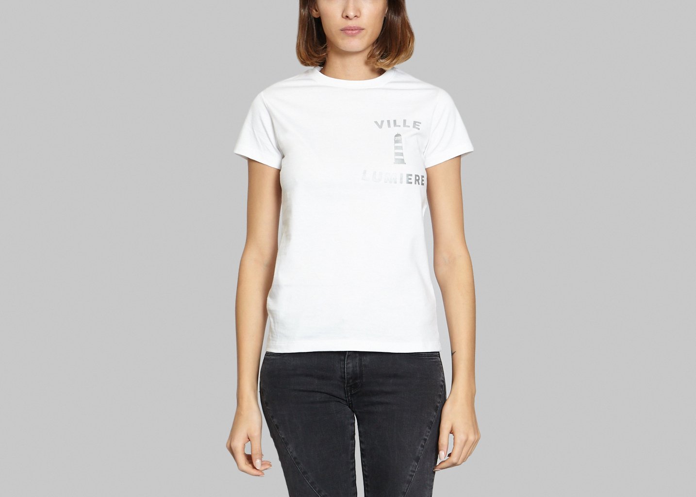 l'exception Tshirt Ville Lumière Blanc Ville Lumière