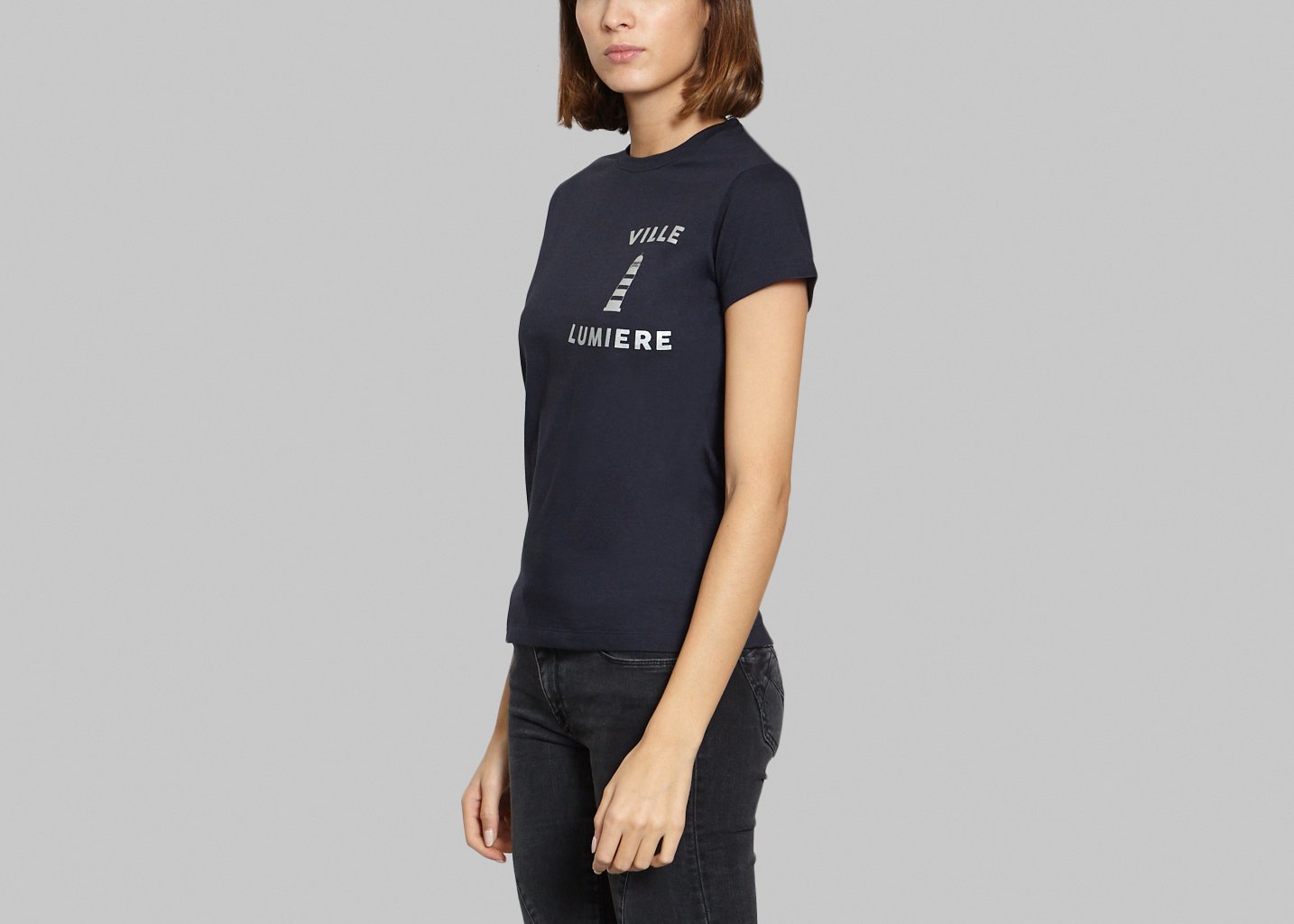 L'exception Tshirt Ville Lumière Bleu Marine Ville Lumière