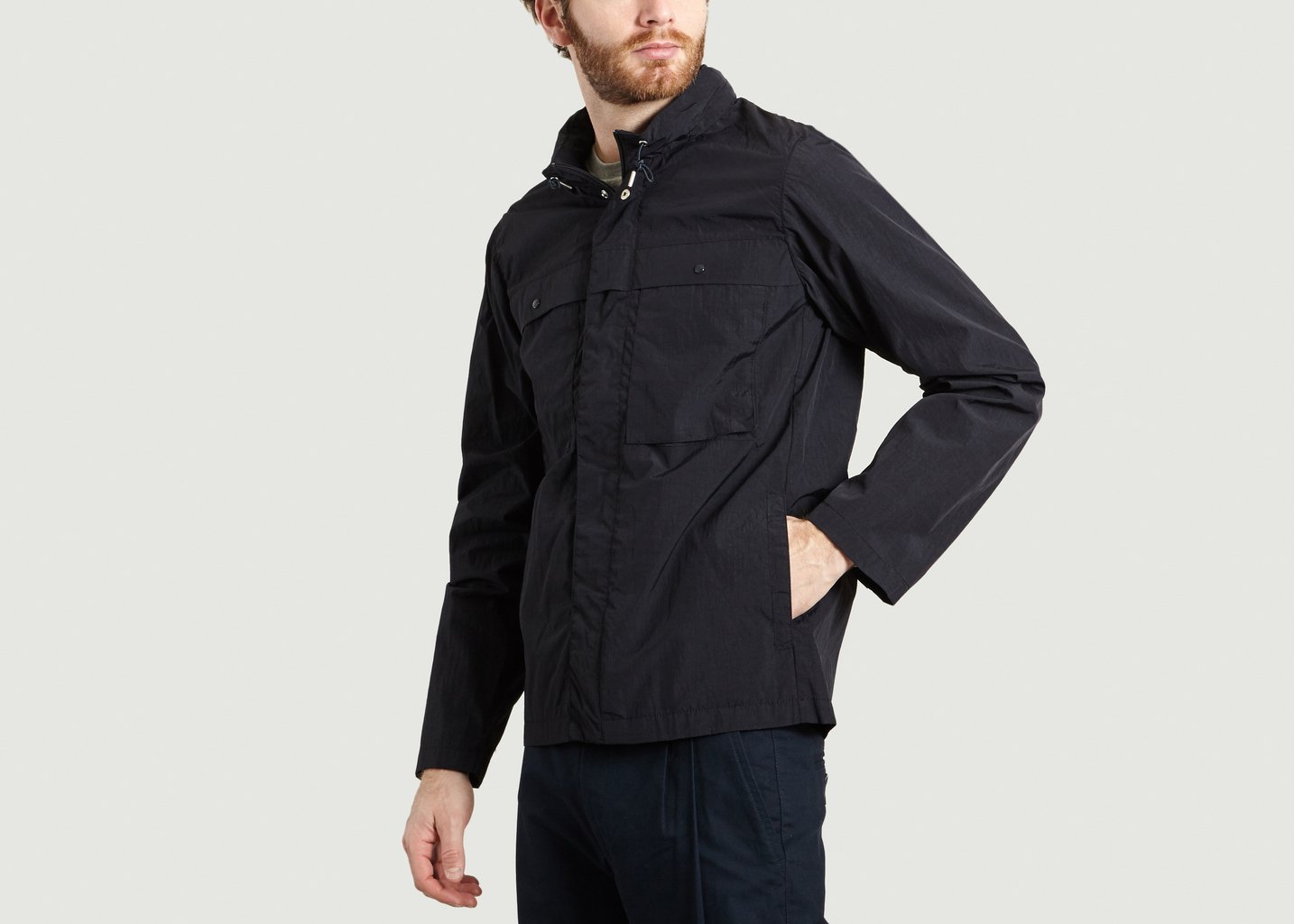 L'exception Veste A Capuche En Nylon Encre La Panoplie