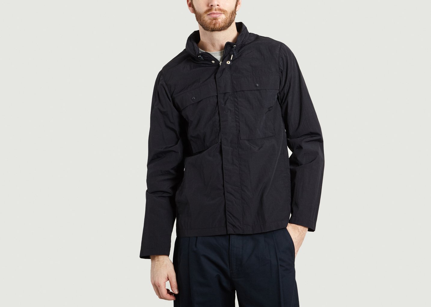 l'exception Veste A Capuche En Nylon Encre La Panoplie