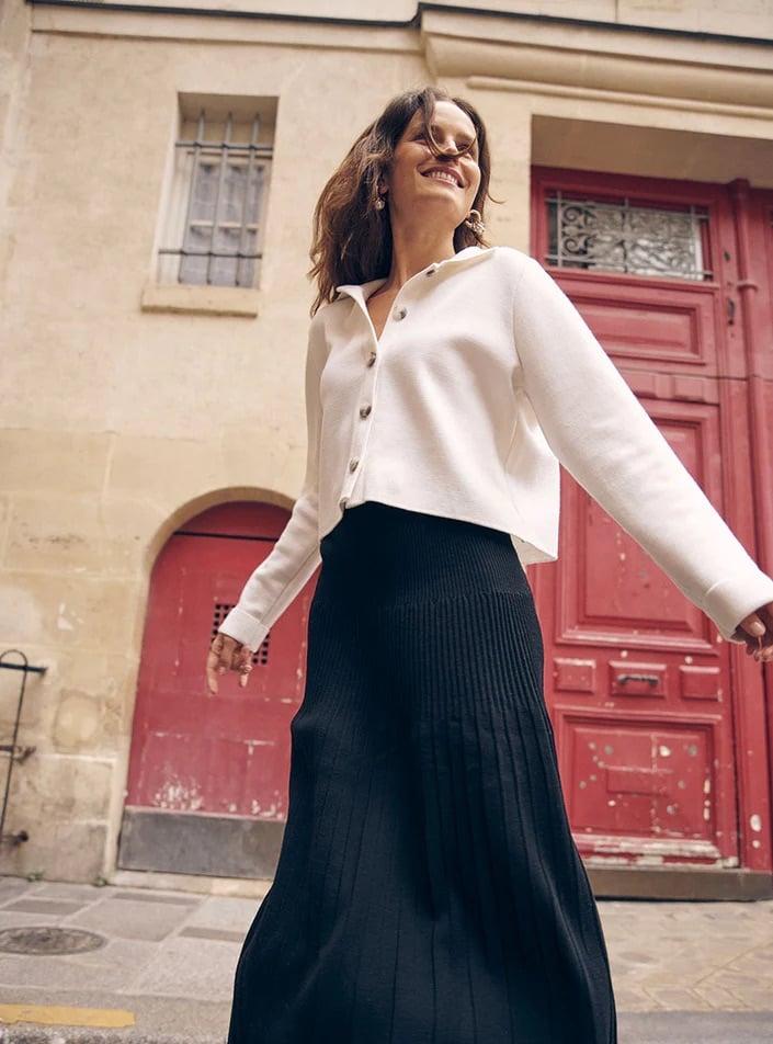 L'exception Veste Armelle Crème Lafrançaise Mailles In France
