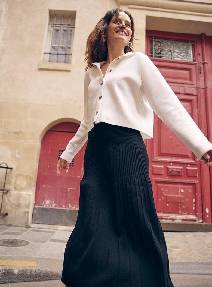 L'exception Veste Armelle Crème Lafrançaise Mailles In France