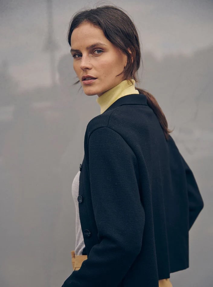 L'exception Veste Armelle Noir Lafrançaise Mailles In France