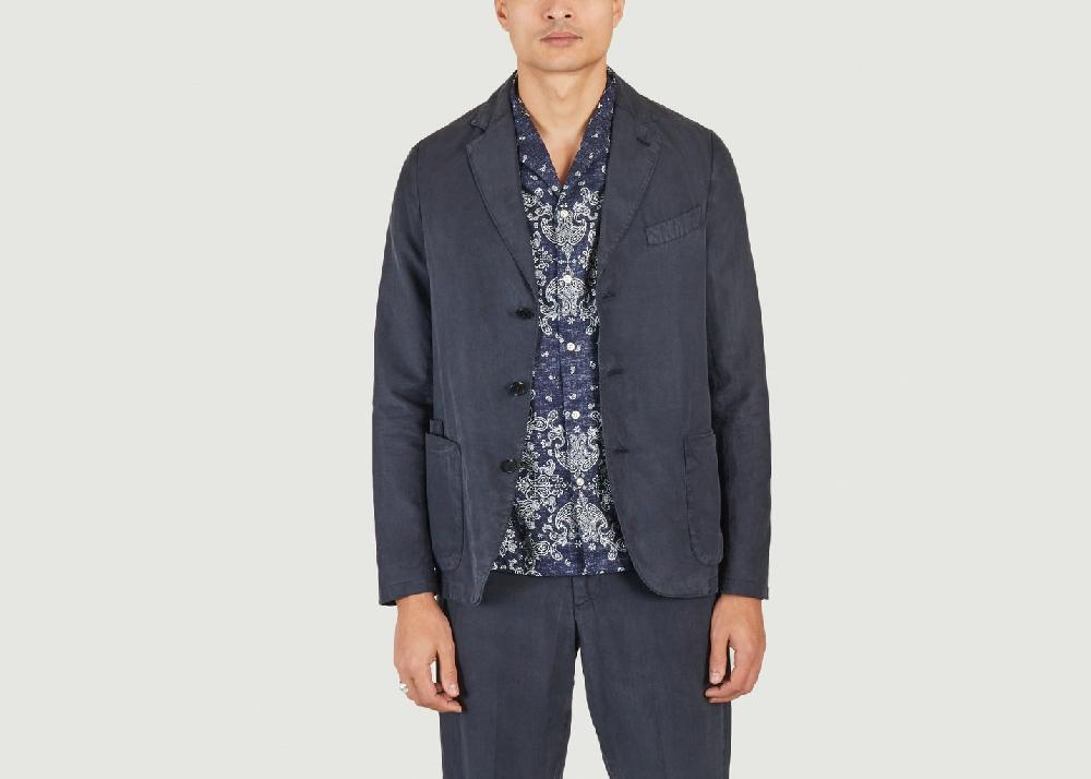 l'exception Veste Armie Bleu Marine Officine Générale