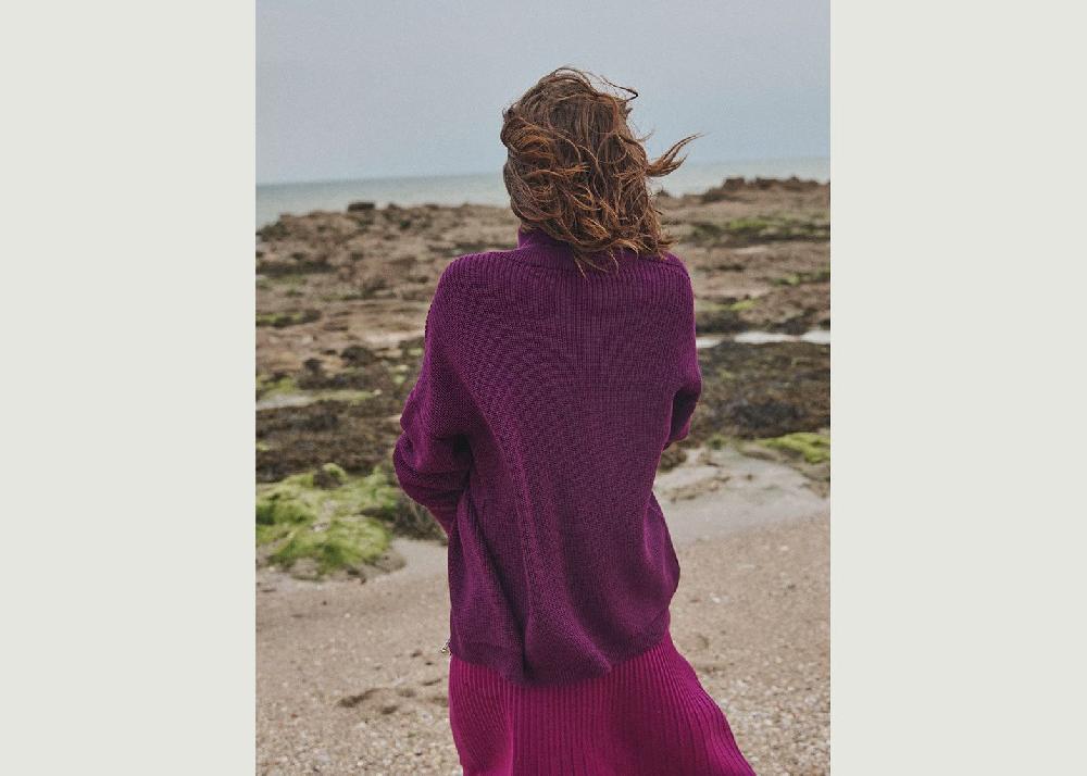 L'exception Veste Aurore Prune Lafrançaise Mailles In France