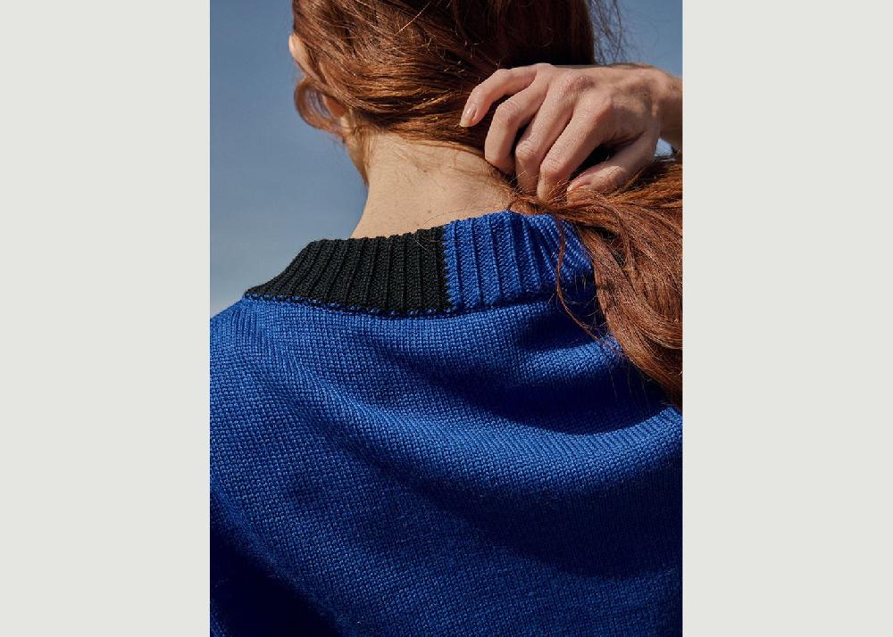 L'exception Veste Bernadette Bleu Lafrançaise Mailles In France