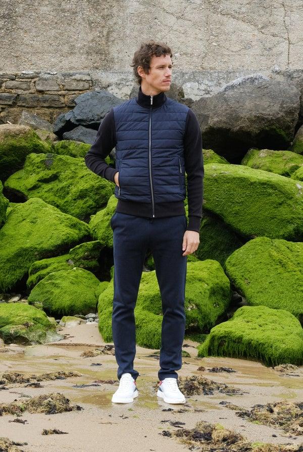 L'exception Veste Bi Matière écoresponsable Bleu Marine Apnee