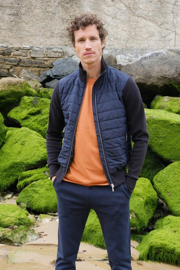 L'exception Veste Bi Matière écoresponsable Bleu Marine Apnee