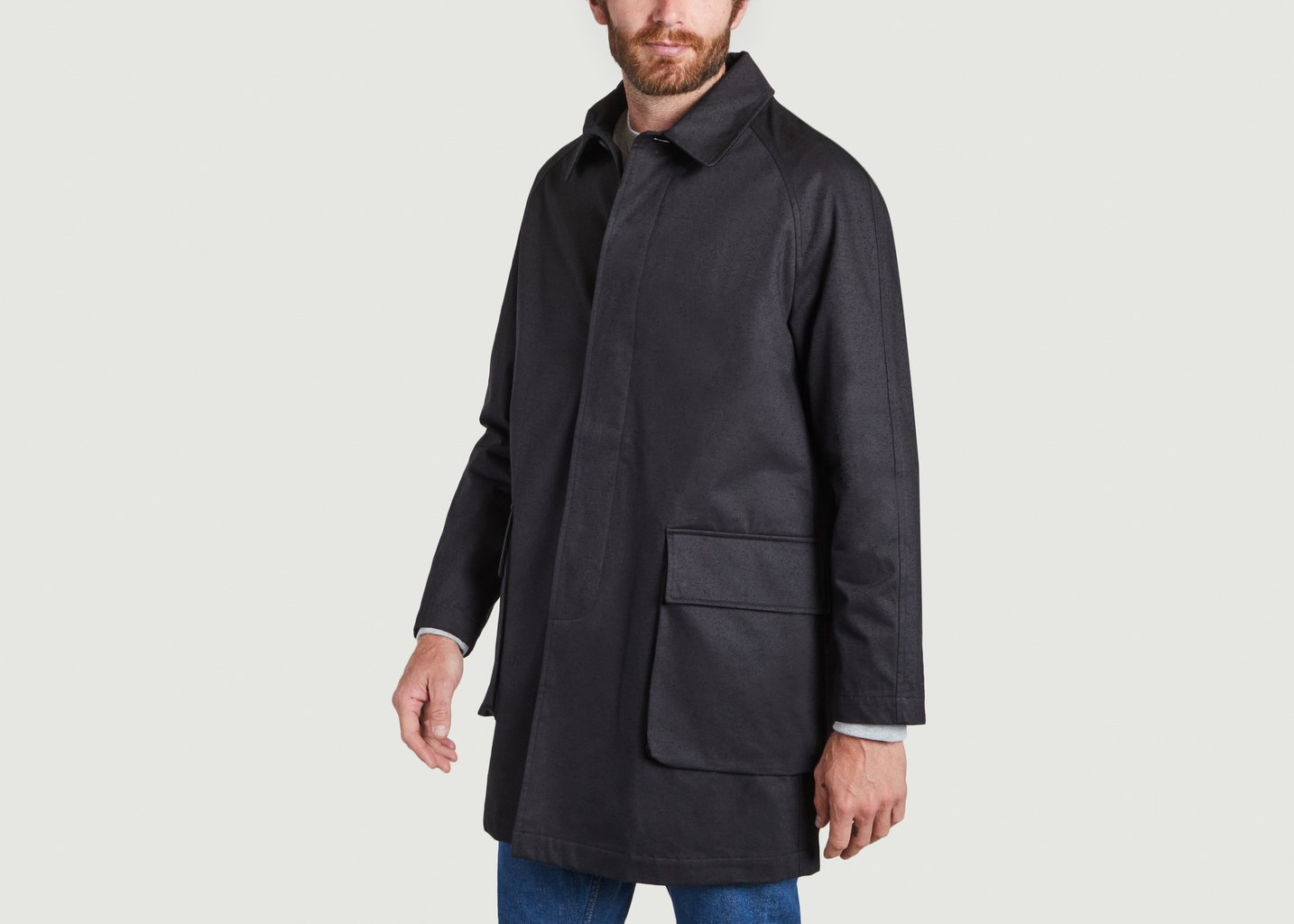 L'exception Veste Brae Mac En Coton Biologique Noir KESTIN