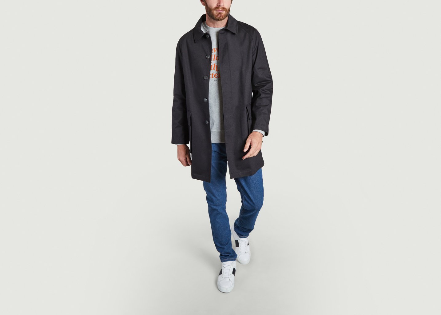 L'exception Veste Brae Mac En Coton Biologique Noir KESTIN